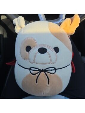 Original Squishmallow Vampire Bulldog Brock Plush Toy 8"